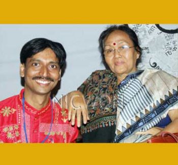 Manipuri dance guru Kalavati Devi with Nicwon's Secretary Partha Nag at Nicwon Sanskritic Mela '07